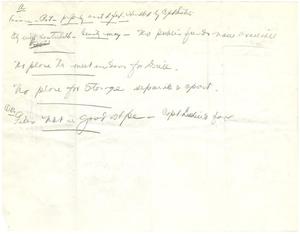 [Handwritten notes written by T. N. Carswell pertaining to Post finances]
