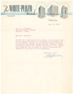 [Letter from R. D. Hill to T. N. Carswell - December 20, 1948]
