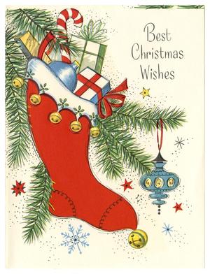 [Christmas card signed by Thelma]