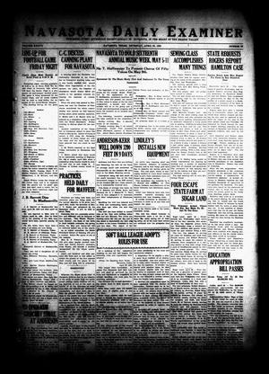 Primary view of object titled 'Navasota Daily Examiner (Navasota, Tex.), Vol. 37, No. 58, Ed. 1 Thursday, April 25, 1935'.