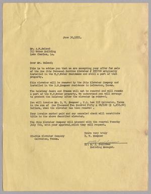 Primary view of object titled '[Letter from D. W. Kempner to A. W. Noland, June 30, 1955]'.