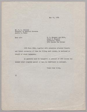 [Letter from Ray I. Mehan to Mr. R. L. Phinney, May 24, 1954]