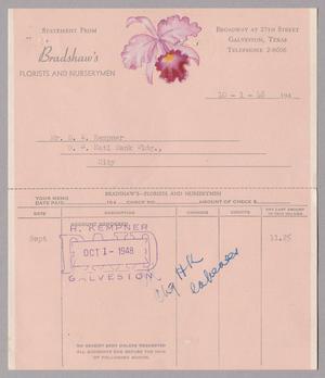 [Monthly Florist Statement: October 1948]