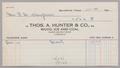 Text: [Invoice for Wood from Thos. A. Hunter & Co.]