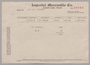 Primary view of object titled '[Invoice for a Case of Tomatoes]'.