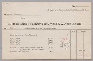 [Merchants & Planters Compress & Warehouse Co. Debit Statement, December 31, 1948]