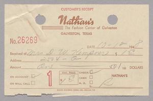 [Receipt from Nathan's: October 1948]