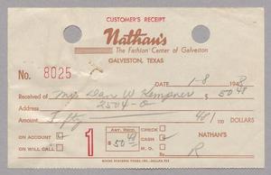 [Receipt from Nathan's: January 1948]