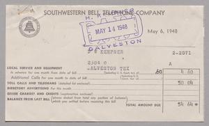 [Southwestern Bell Telephone Bill, May 14, 1948]