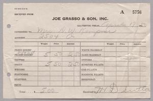 [Invoice for Frozen Shrimp and Trout, April 17, 1950]