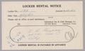 Thumbnail image of item number 1 in: '[Invoice for Renting of a Locker]'.