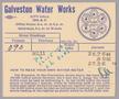 Text: Galveston Water Works Monthly Statement (2504 O 1/2): December 1950