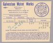 Text: Galveston Water Works Monthly Statement (2504 O 1/2): November 1950