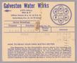 Text: Galveston Water Works Monthly Statement (2504 O 1/2): September 1950