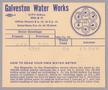 Text: Galveston Water Works Monthly Statement (2524 O 1/2): September 1950