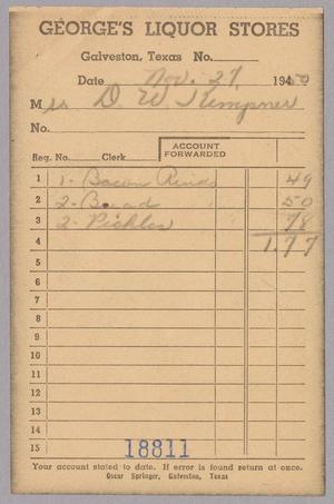[Invoice for Bacon Rinds, Bread and Pickles, November 27, 1950]
