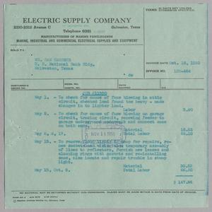 [Invoice for Fuse Repairs from Electric Supply Company]