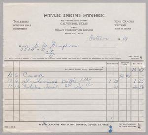 [Invoice for Vitalis Tonic and Thermos Bottle, October, 1949]