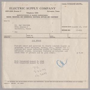 [Invoice for Fixture Repairs from Electric Supply Company]