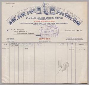 [Invoice for Silica Sand, August 31, 1950]