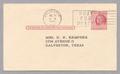 Thumbnail image of item number 2 in: '[Postcard from Galveston Artillery Club, July 30, 1957]'.