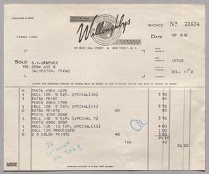 [Invoice for Photo Works and Prints, November 8, 1950]