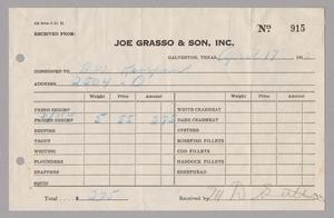 [Invoice for Frozen Shrimp, April 17, 1952]