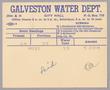 Text: Galveston Water Works Monthly Statement (2524 O 1/2): March 1952