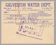 Primary view of Galveston Water Works Monthly Statement (2524 O 1/2): August 1952