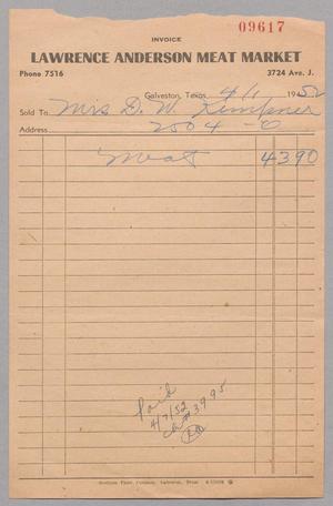[Invoice for Meat. April 1952]