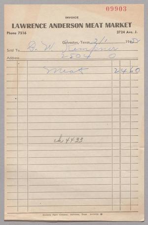 [Invoice for Meat, February 1952]