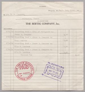 [Invoice for Recording Deeds, September 1952]