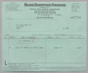 [Invoice for Hose Bibbs, June 1952]