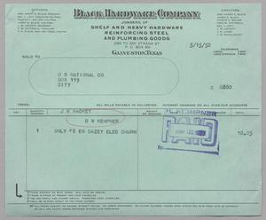 [Invoice for Electric Churn, May 1952]