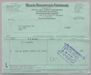 [Invoice for Cement Coated Box Nails, April 1952]