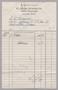 Primary view of [Invoice for Merchandise, October 1952]