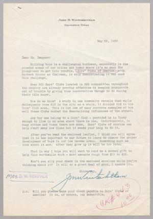 [Letter from John M. Winterbotham to D. W. Kempner, May 26, 1958]