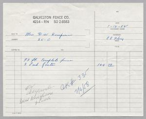 [Invoice for Fence and Forte, January 1898]