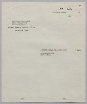 [Invoice for Payment Statement, September 1959]