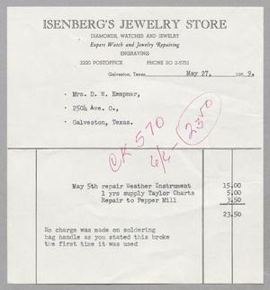 [Invoice for Repairs, May 1959]