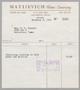 Primary view of [Invoice for Installing Linoleum, November 1959]