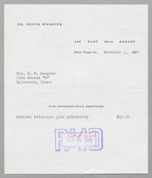 [Invoice for Medical Attention, November 1959]