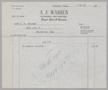 Primary view of [Invoice for Repairs by A. J. Warren Plumbing & Heating, January 1959]