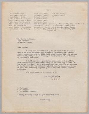 [Letter from R. Lee Kempner to Harris L. Kempner, December 24, 1936]