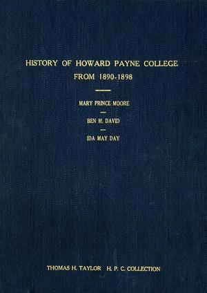 Primary view of object titled 'A Study of the Growth and Influence of Howard Payne College'.
