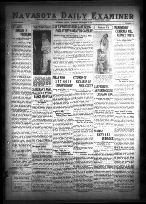 Primary view of object titled 'Navasota Daily Examiner (Navasota, Tex.), Vol. 38, No. 174, Ed. 1 Thursday, September 10, 1936'.