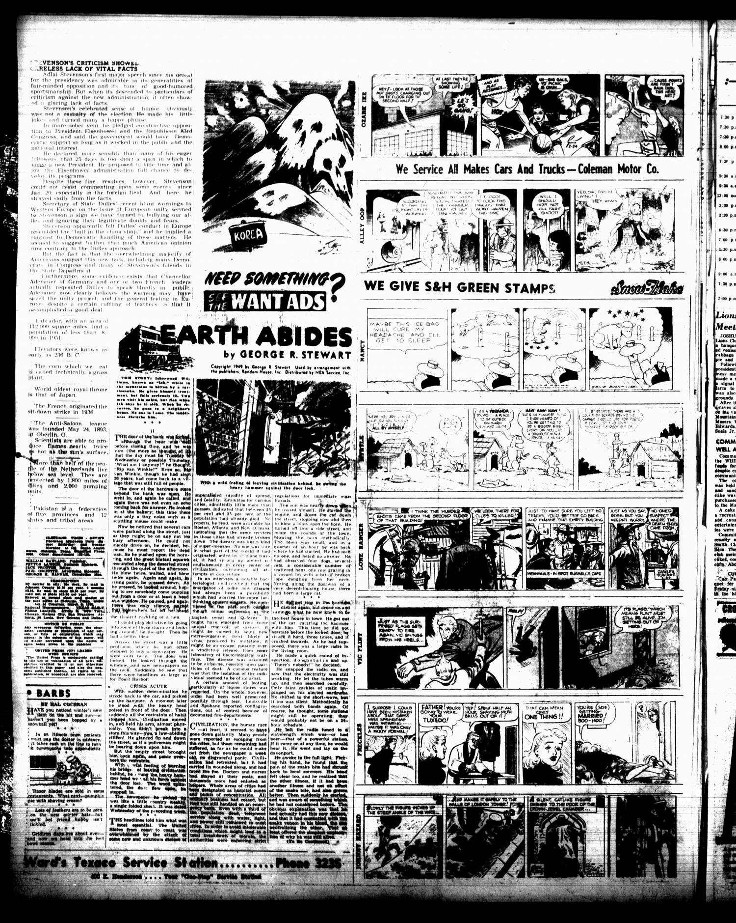 Cleburne Times-Review (Cleburne, Tex.), Vol. [48], No. 88, Ed. 1 Tuesday, February 24, 1953
                                                
                                                    [Sequence #]: 2 of 6
                                                