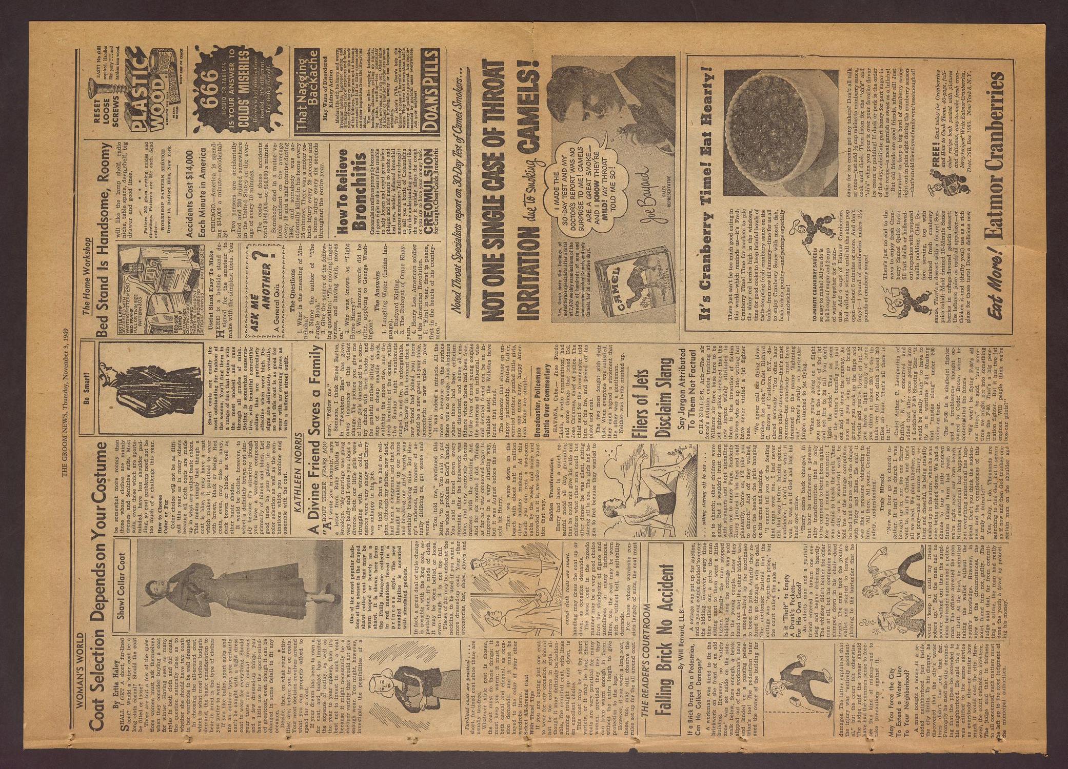 The Groom News (Groom, Tex.), Vol. 23, No. 34, Ed. 1 Thursday, November 3, 1949
                                                
                                                    [Sequence #]: 3 of 10
                                                