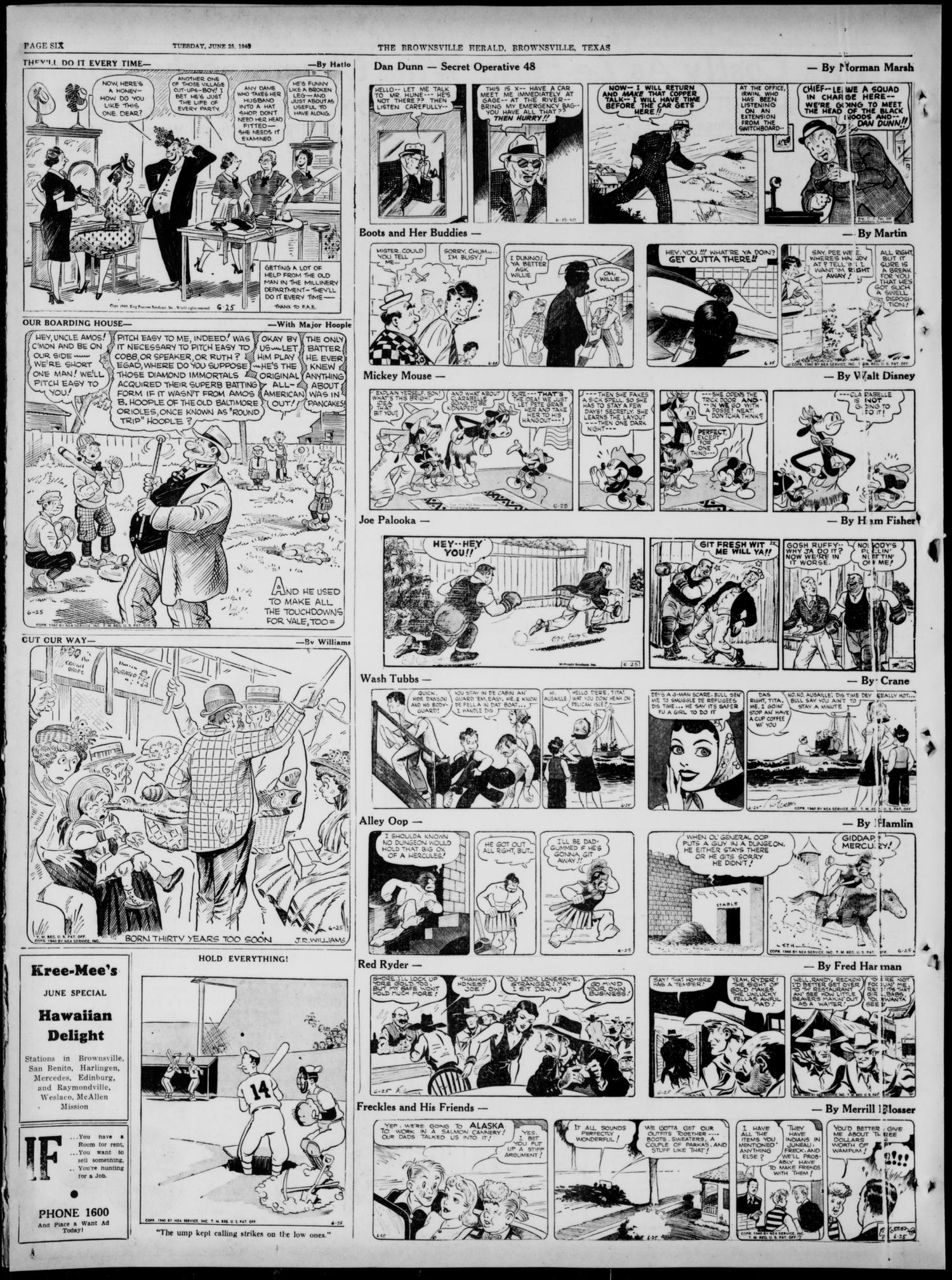El Heraldo De Brownsville (Brownsville, Tex.), Vol. 48, No. 325, Ed. 1 Tuesday, June 25, 1940
                                                
                                                    [Sequence #]: 6 of 8
                                                