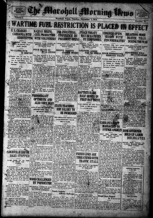 The Marshall Morning News (Marshall, Tex.), Vol. 1, No. 73, Ed. 1 Tuesday, December 2, 1919